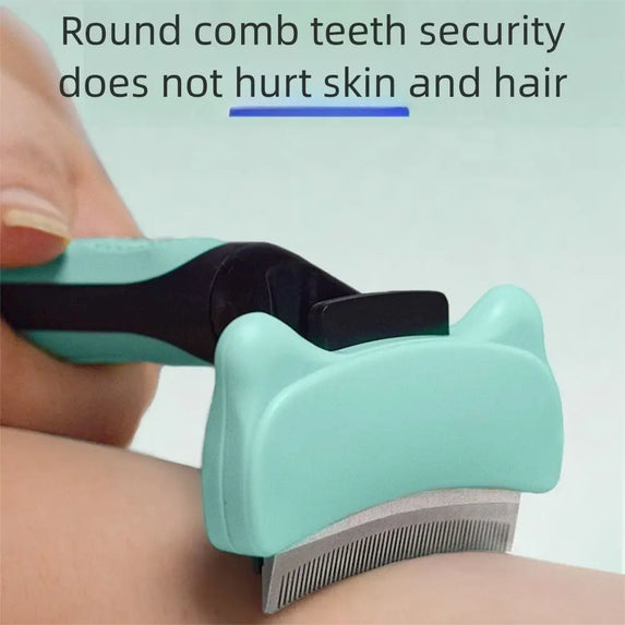 Removes Undercoat Cat Hair Removal Comb Dense Tooth Open Knot Dog Grooming Shedding Tools Gentle on Skin Comfortable Grip