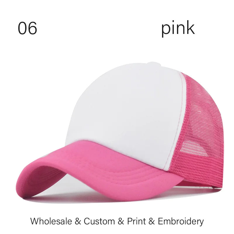 SLECKTON Custom LOGO Embroidery Baseball Cap for Women and Men DIY Print Mens Mesh Cap Fashion Summer Sun Hat Unisex Wholesale