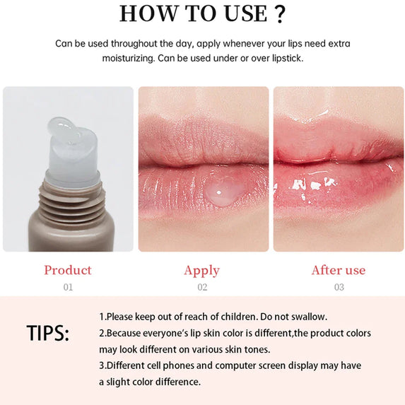 Summer Lip Balm Moisturizing Mirror Lip Gloss Lip Vanilla Mint Iced Coffee Cake Smell Lipstick Transparent Lip Oil  Makeup