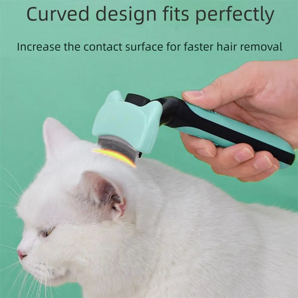Removes Undercoat Cat Hair Removal Comb Dense Tooth Open Knot Dog Grooming Shedding Tools Gentle on Skin Comfortable Grip