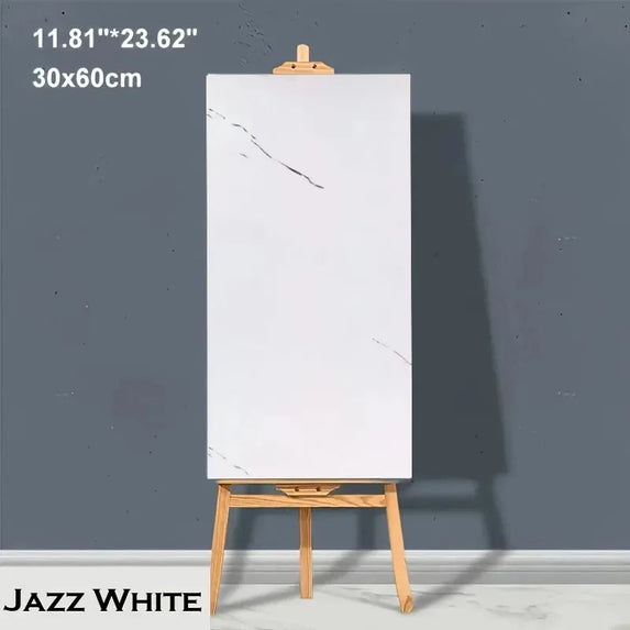 10-20pcs 30x60cm Self-Adhesive Marble PVC Floor Tiles Waterproof Peel Stick Wall Sticker Kitchen Bathroom Removable Home Decor 