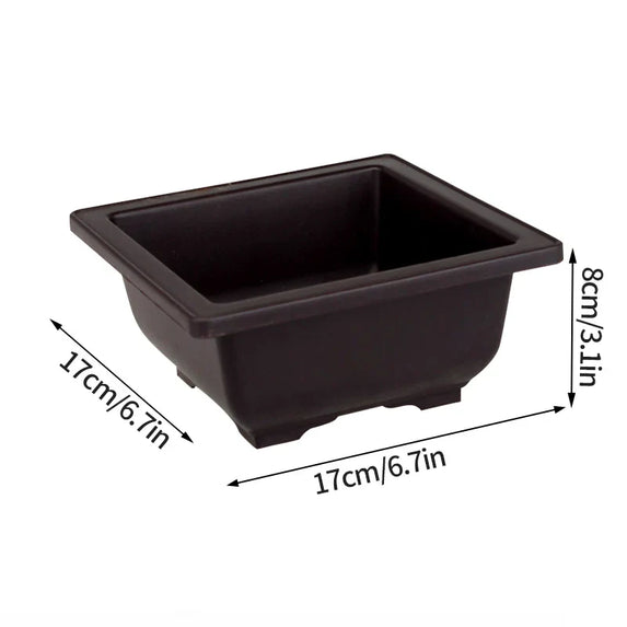Flowerpots Imitation Purple Clay Succulent Plants Pots Outdoor Garden Landscape Bonsai Pot Trays Rectangular Square Planter
