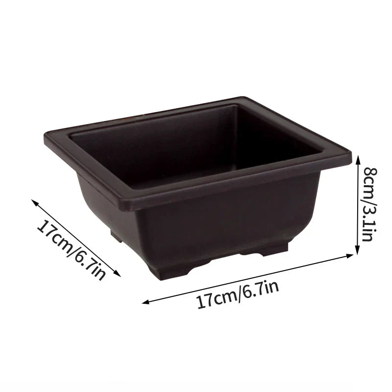 Flowerpots Imitation Purple Clay Succulent Plants Pots Outdoor Garden Landscape Bonsai Pot Trays Rectangular Square Planter
