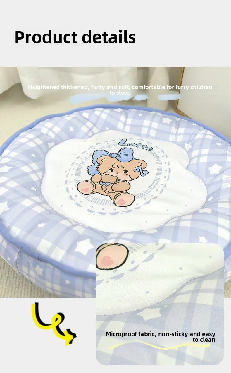 Round Diameter 50cm Summer Reusable Cartoon Pet Cooling Pads Cat & Dog Travel Pet Cooling Mat Dog Bed Gel Cooling Sleeping Mat