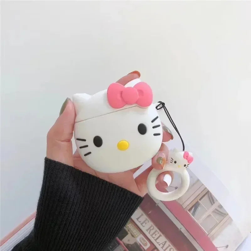 Sanrio Hello Kitty Earphone Case for AirPods 1 2 3 Pro 2 Silicone PC Bluetooth Charging Case Accessories