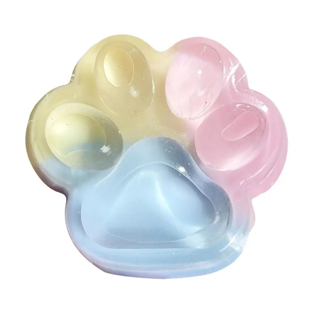 Cat Paw Squeeze Toy  Large Squeeze Cat Paw Toys Silicone PVC  Toys Sticky Soft Pinching  Decompressing Toy for Stress Relief