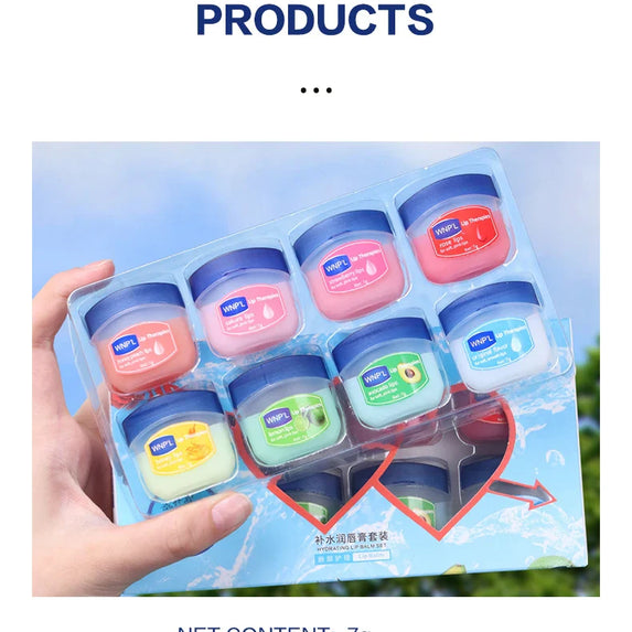 4/6/8pcs Moisturizing Lip Balm Set Whitening Moisturizing Base Natural Plant Base Moisturizing Crack Lip Care Jelly Moisturizer