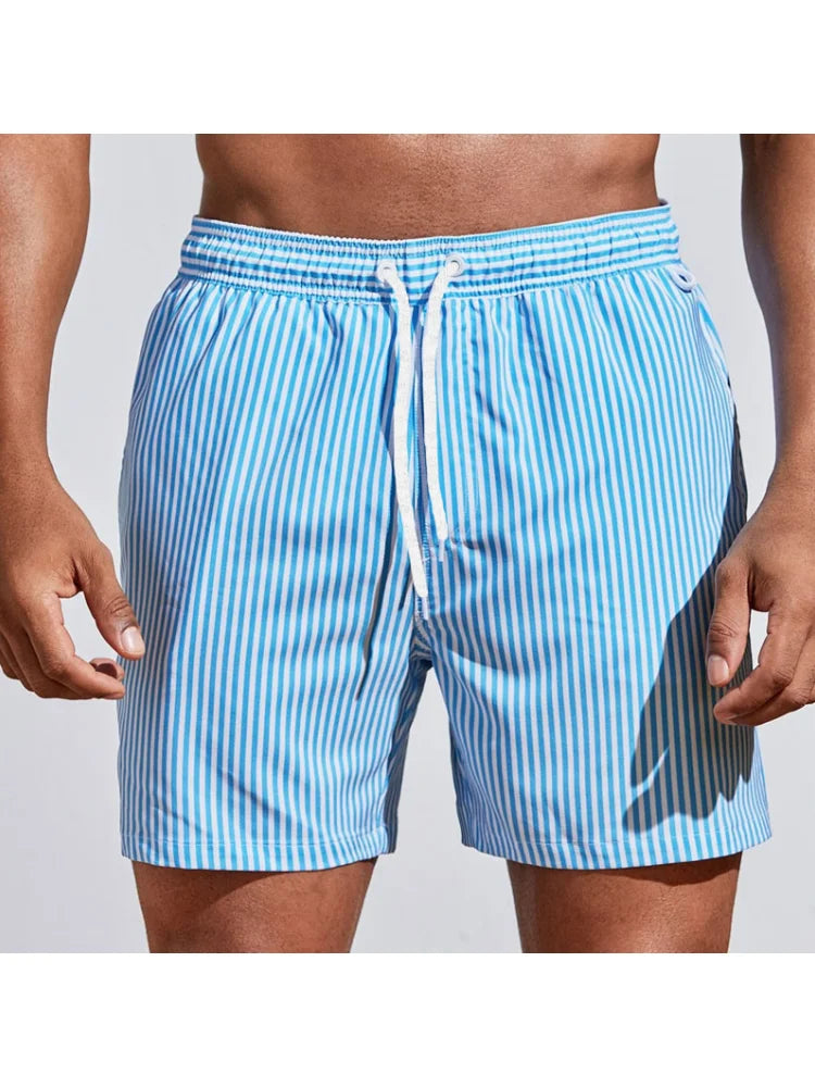 Men's Swimsuit Fitness Trunks Summer Beach Surfing Board Shorts Quick Dry Bathing Suit Breathable Drawstring With Pockets Shorts