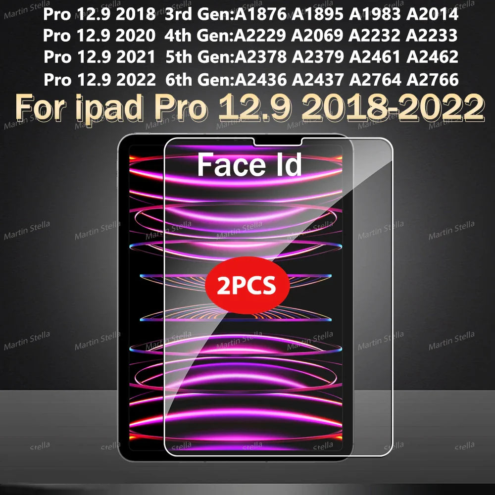 2Pcs Tempered Glass Screen Protector For ipad Pro Air 13 11 2024 M4 M2 Air 5 4 Pro 12.9 11 M3 2025 Film