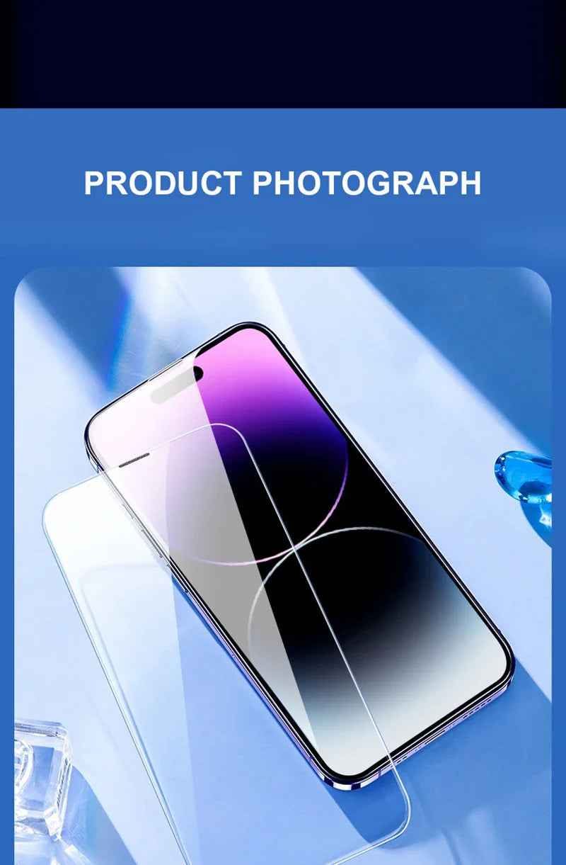 5pcs Tempered Glass For iPhone 14 13 12 11 Pro Max Screen Protector For IPhone 6 6s 7 8 15 Plus SE X XS XR 14Pro Glass Film