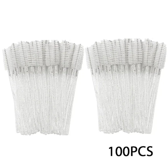 Wholesale 100PCS Mascara Spoolies Disposable Eyelash & Eyebrow Brushes for Salon, Extension & Makeup eyelash extension supplies
