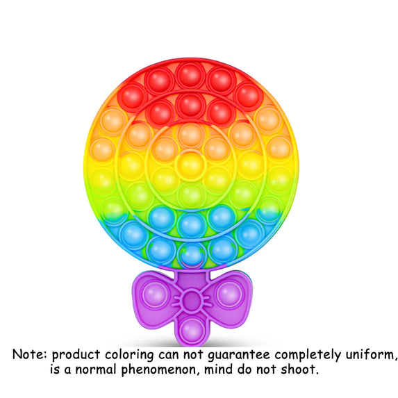 Silicone Rubber Anti Anxiety Stress Relief Push Pop Bubble Rainbow Pumpkin Ghost Fidget Toys Squeeze The Toy for Kids Adults