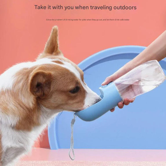 1pc Leak Proof Portable Dog Water Bottle with Dispenser, Outdoor Travel Hiking Essential for Dogs, Durable Plastic Dog Water Ket