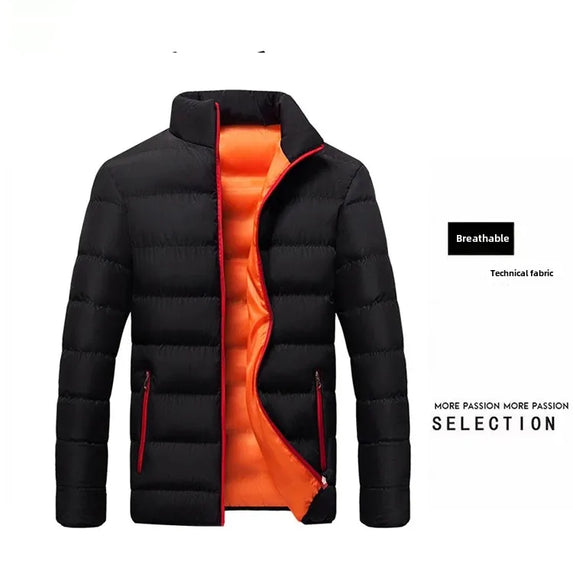 Casual Slim Fit Cotton Coat For Men And Women 2021 Winter Thickened Padded Jacket Fashionable Stand Collar Student Style