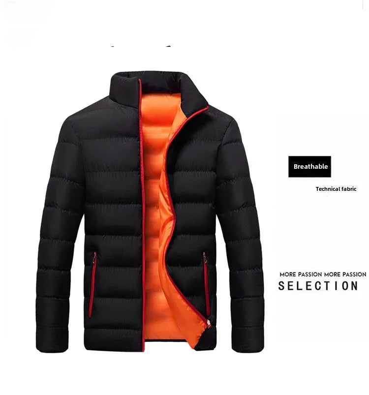 Casual Slim Fit Cotton Coat For Men And Women 2021 Winter Thickened Padded Jacket Fashionable Stand Collar Student Style