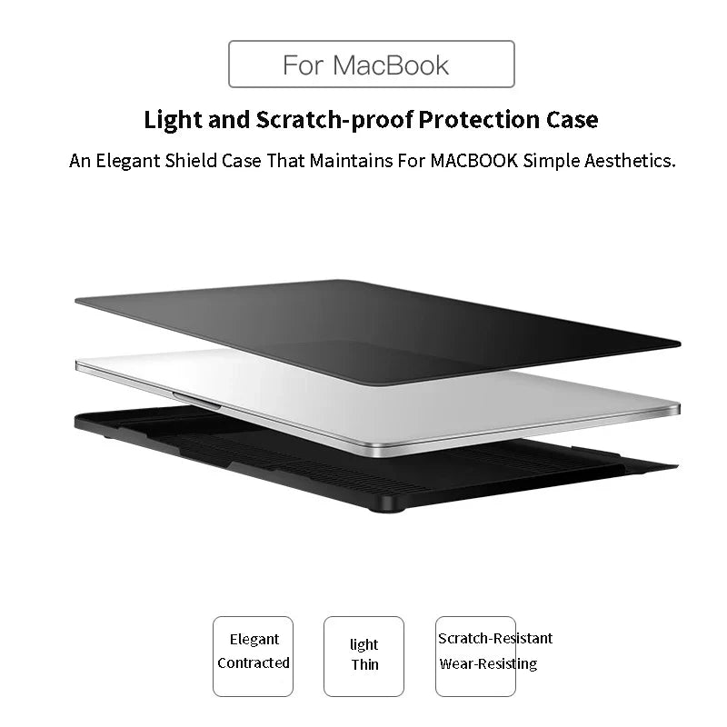 Frosted Laptop Case For 2020 Macbook Pro 13 Touch Bar A2159 A2289 A2338 Air 13 inch A2337 A2179 A1932 A1466 With Keyboard Cover