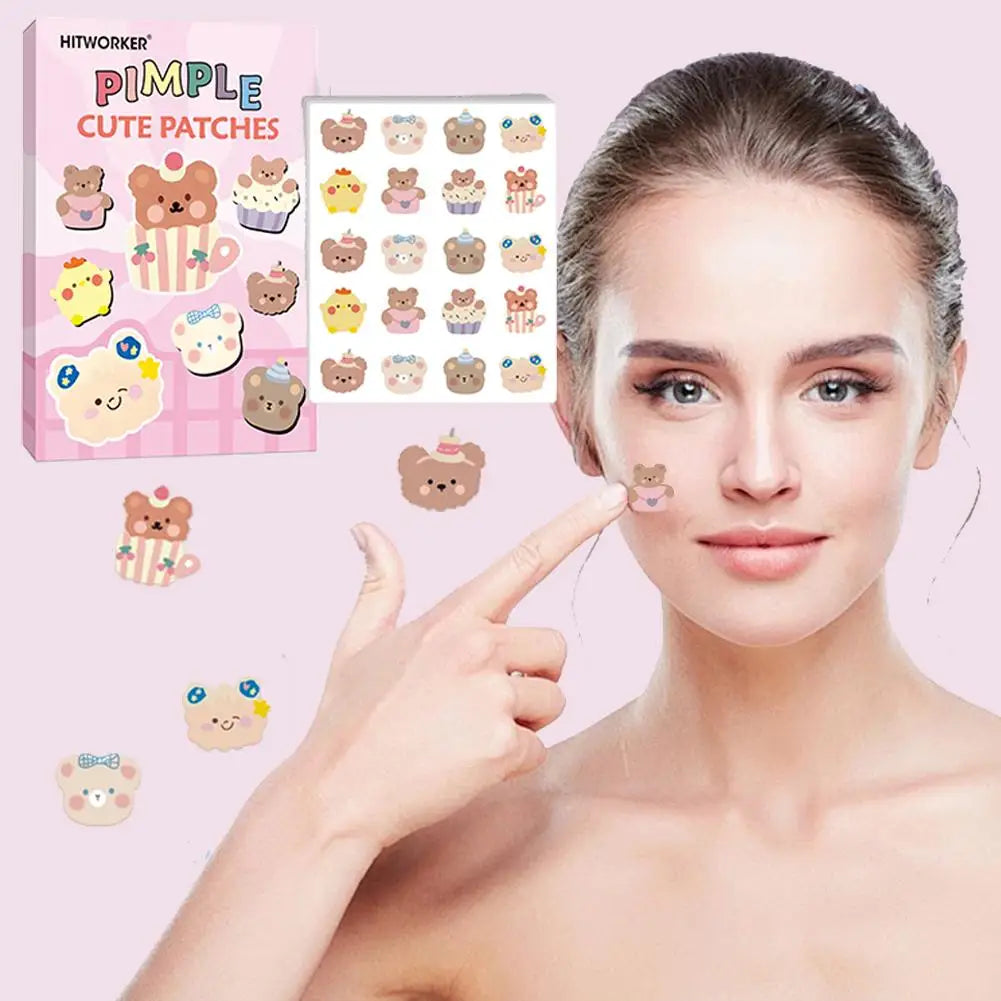 New Acne Patch Repair Facial Deep Cleansing Bear Invisible Pimple Removal Anti-Acne Patches Spots Marks Concealer Beauty