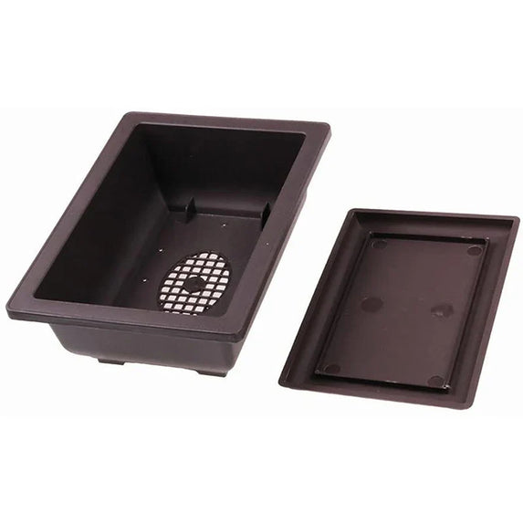 Flowerpots Imitation Purple Clay Succulent Plants Pots Outdoor Garden Landscape Bonsai Pot Trays Rectangular Square Planter