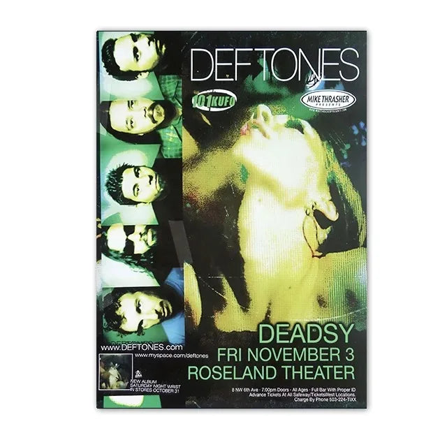 Retro Band Deftones Poster Aesthetics Classic Music Album Canvas Painting Wall Art Pictures Prints Home Decor Fans Gift Unframed