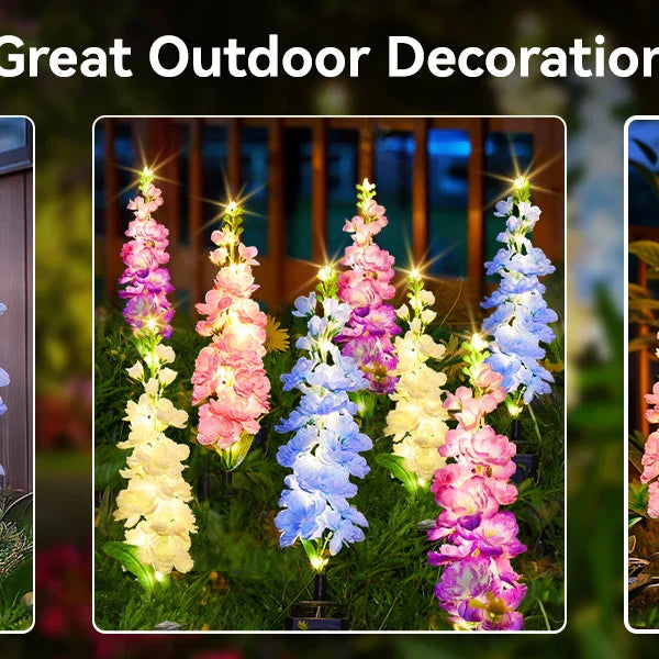 4 Pack Upgraded Solar Garden Lights with 36 LEDs, Solar Lights for Outside, Outdoor Solar Flowers Lights for Yard Patio