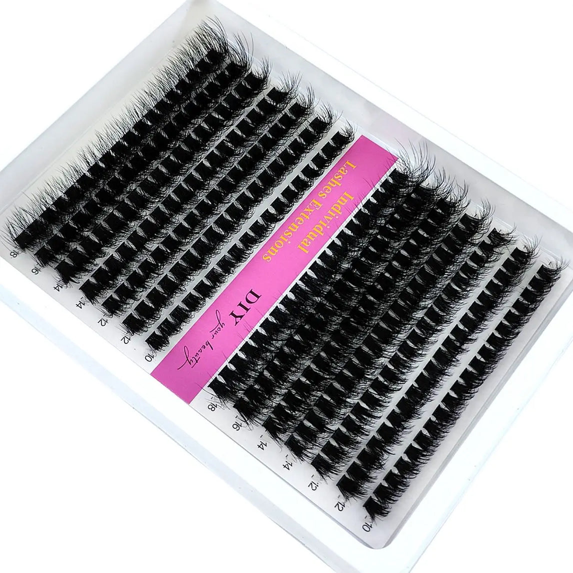 14 Rows 5D Fluffy Cluster Lashes 40D60D/80D/100D Thick Eyelash CC/D/DD Curl 10-18mm Mix Individual Lashes DIY Lash Extensions