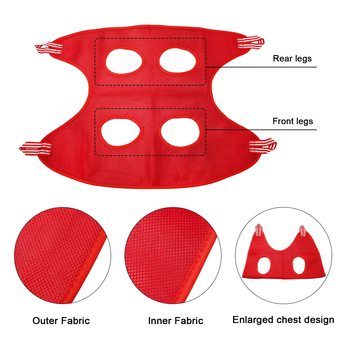 Pet Hammock Repairing Nail Auxiliary Holder Cat Dog Grooming Hammock Restraint Bag with 2 Hooks Cat Grooming Cleaning Holder