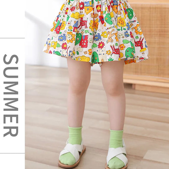 Kids Girls Skirt Shorts Summer Cotton Breathable Kids Skirt Pants Casual Baby Bloomers Children Short Pants Baby Stuff