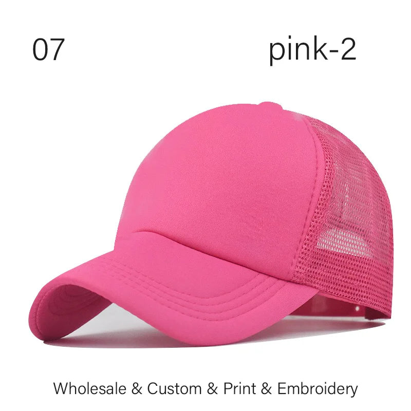 SLECKTON Custom LOGO Embroidery Baseball Cap for Women and Men DIY Print Mens Mesh Cap Fashion Summer Sun Hat Unisex Wholesale