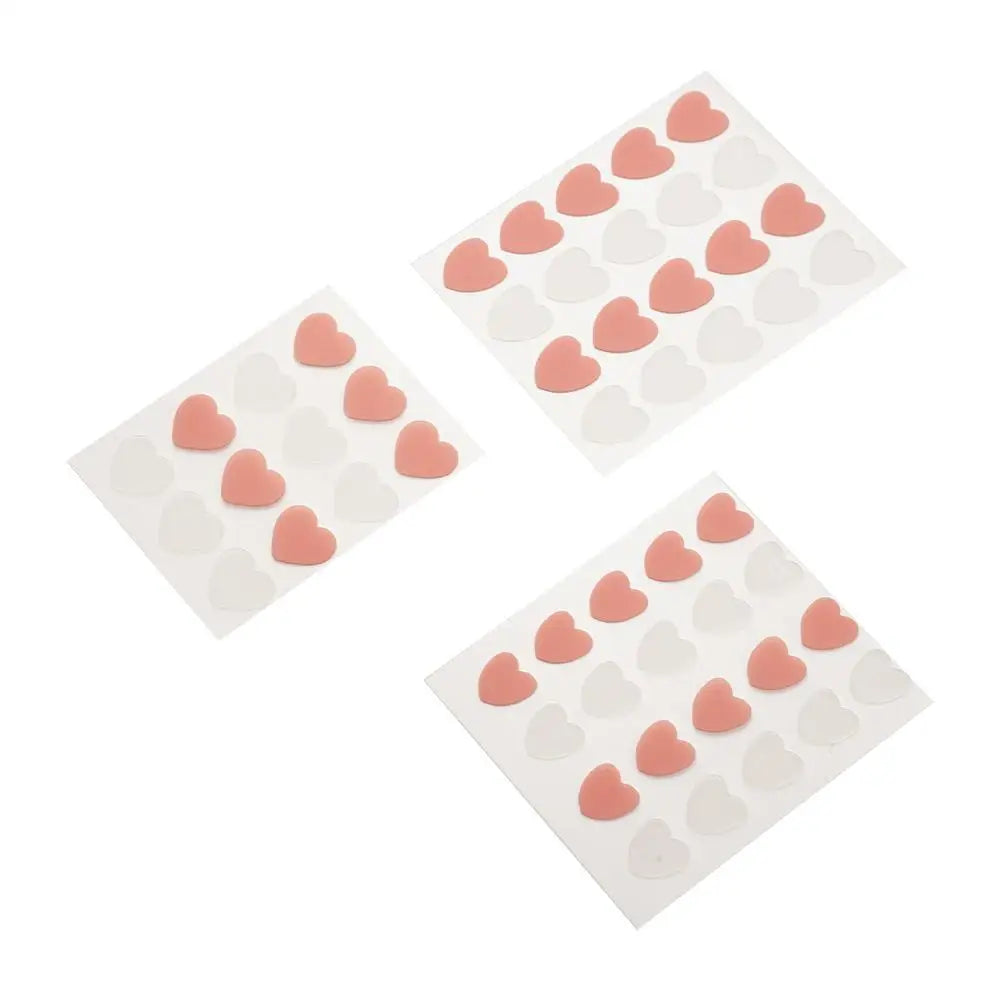 12/20 Counts Acne Care Patches Cute Pink Heart Shaped Acne Pimple Patches Invisible Acne Cover Treatment Stickers Skin Care
