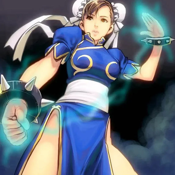 Chun Li Cosplay Dress Costume Game SF Chunli Role Play Blue Qipao Outfit Full Set Jackie Kung fu Halloween Party Suit For Fun