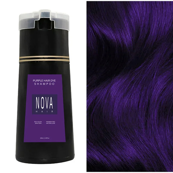 Nova Hair Dye Shampoo Quick Coloring Natural Harmless Cover White Grey Shampoo 3-in-1 Cleaning Nourishing Hair Dye Product