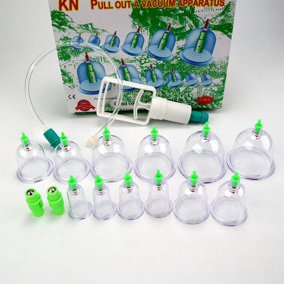 12/6 Pcs Jar Vacuum Cupping Cans Device for Massage Meridian Therapy Acupuncture Anti Cellulite Suction Cup Body Massage Cans