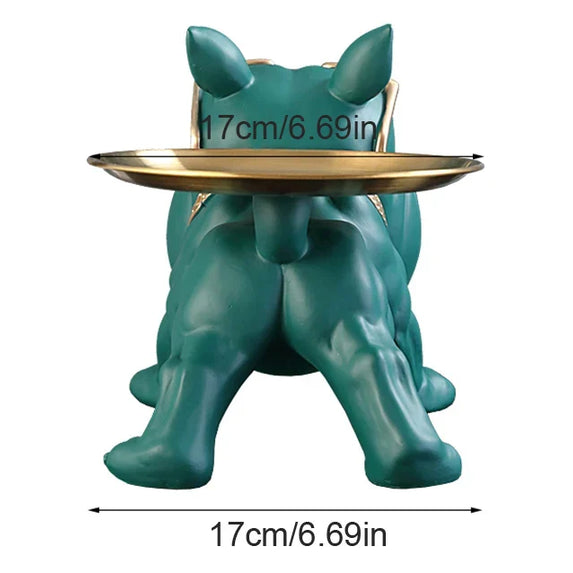 30cm Home Decor Bulldog Figurine Dog Statue Storage Box Animal Ornament Resin Craft Art Sculpture Figurine Home Puppy Sculpture