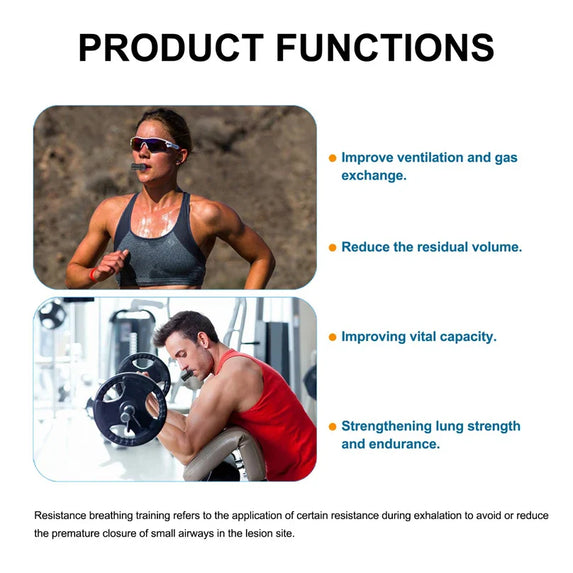 Breathing Trainer Lung Flexer Dropshipping Durable Fitness Exerciser Increases Lung Capacity Breath Adjustable Deep Breath
