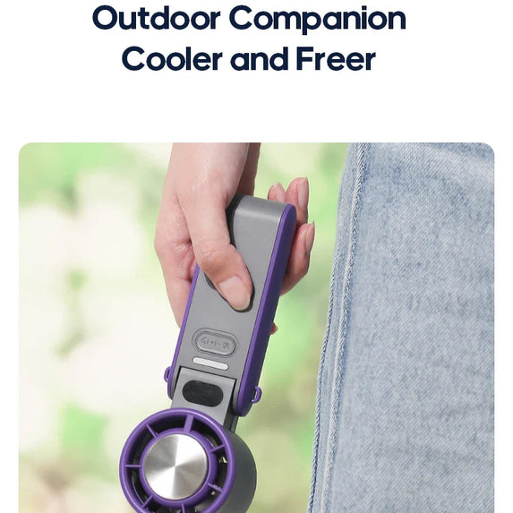 KINSCOTER Outdoor Foldable Portable Handheld Fan Mini Cooling Rechargeable 3600mAh 100-level Free Control High Speed Turbo Fan