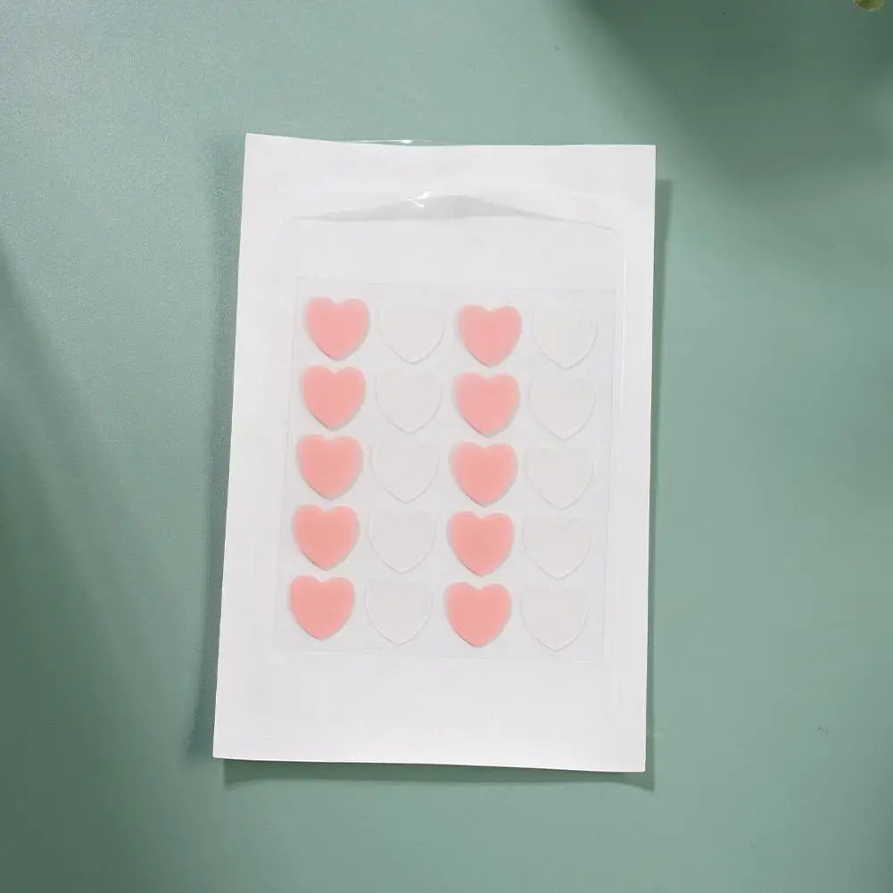 12/20 Counts Acne Care Patches Cute Pink Heart Shaped Acne Pimple Patches Invisible Acne Cover Treatment Stickers Skin Care