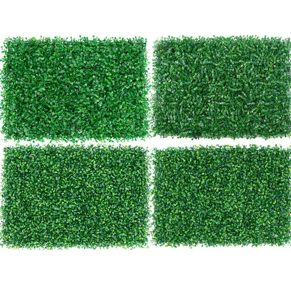 40x60cm Artificial Plant Walls Foliage Hedge Grass Mat Greenery Panels Fence Home Decor Fake Plants Garden Simulated Lawn