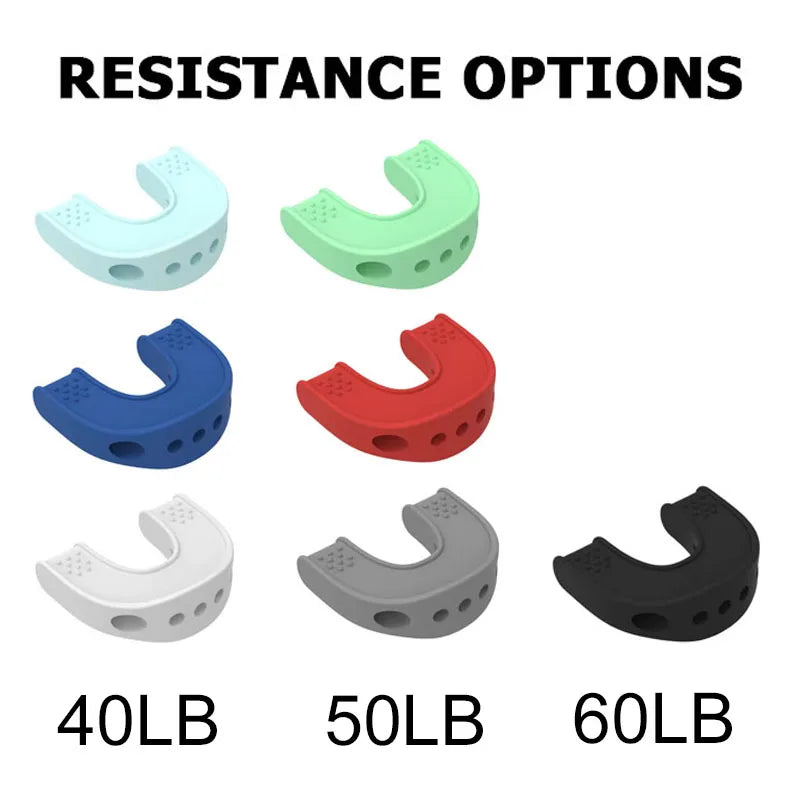 Silicone U Shape Jaw Line Exerciser Muscle Trainer Face Facial Neck Toning Jawline Jaw Chew Double Chin Reducer 40/50/60LBS