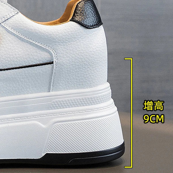 Fujin 9cm Cow Suede Genuine Leather Women Vulcanized Shoes Platform Wedge Skate Boarding High Brand Heels Casual Summer Shoes