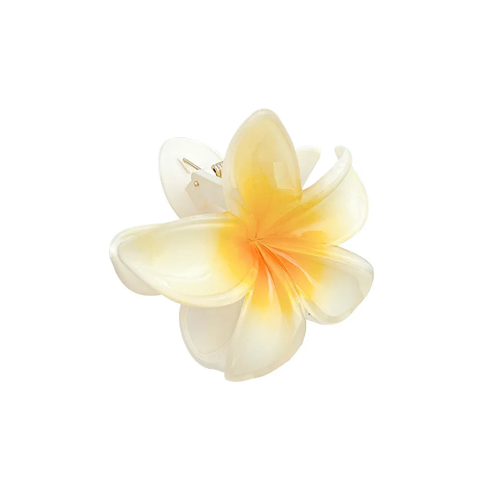 Five-petal flower Summer Super Fairy Vacation style frangeria Grab clip Shark Clip Acrylic flower hair grab hair accessories bac