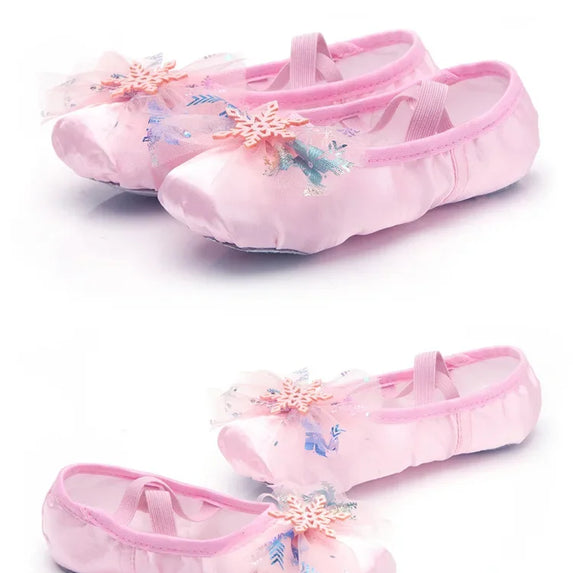 Lovely Princess Dance Soft Soled Ballet Shoe Children Girls Cat Claw Chinese Ballerina Exercises Shoes