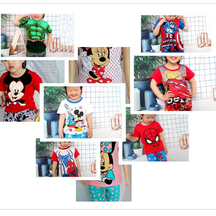 Hot Summer Pyjamas Suit Bass Lightyear Tigger Woody Alien kids Sleepwear Boys Pijamas Cotton Nightwear Clothes Pajamas Sets