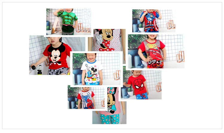 Hot Summer Pyjamas Suit Bass Lightyear Tigger Woody Alien kids Sleepwear Boys Pijamas Cotton Nightwear Clothes Pajamas Sets