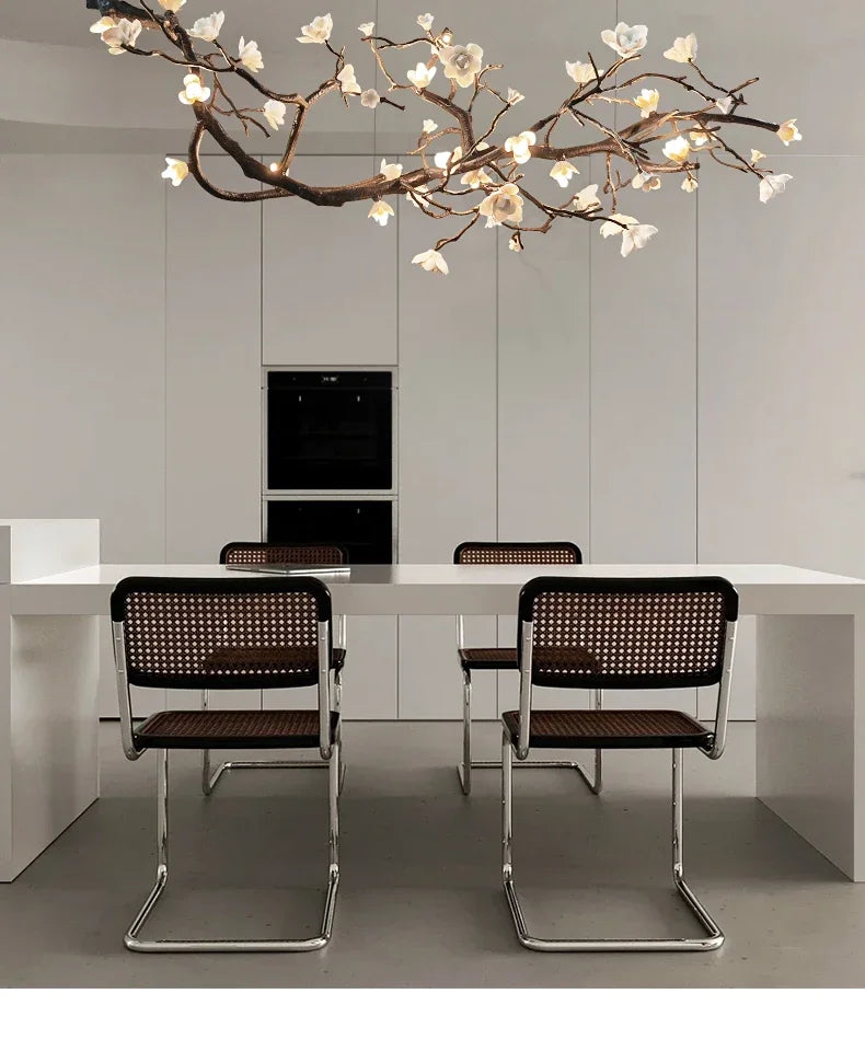 New Italian Light Luxury Ceramic All Copper Branch Living Room Ceiling Light Hotel Restaurant Sales Department Staircase Light