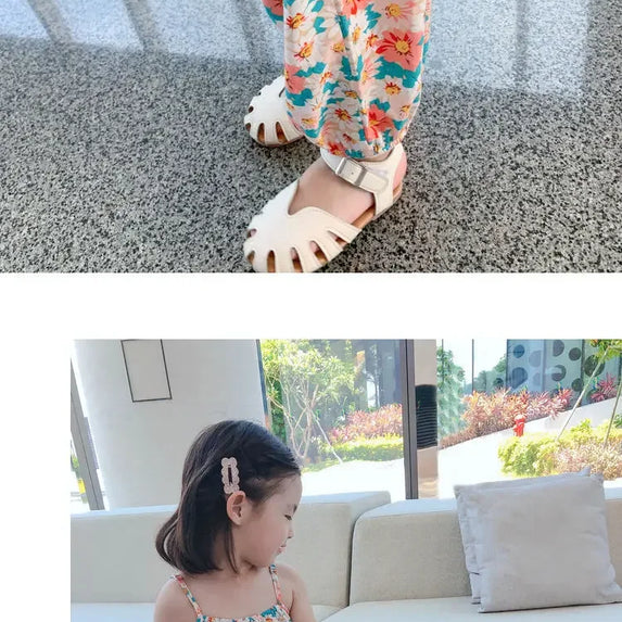 2024 Summer New baby Girls' Suits Cute Floral Vest And Anti-Mosquito Pants Children Clothing Sets Fashion Kids Outfit