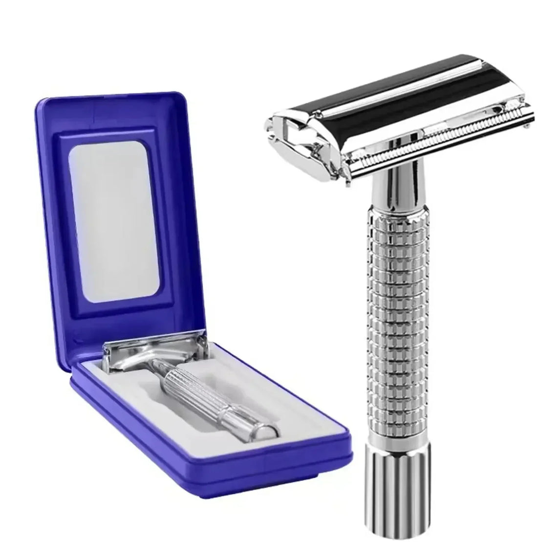 Double Edge Safety Razor for Unisex Safety Razor with a Delicate Box Holder With Blade Professional Barber Styling Accessories