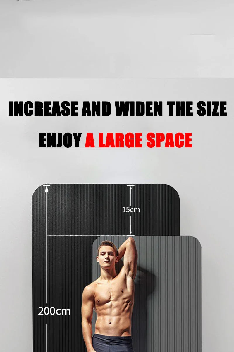 2Meter Longer Yoga Mat Super Large Lengthened Yoga Mat Men's Special High Quality Fitness  Pilates Exercise Healthy Fitness Mat
