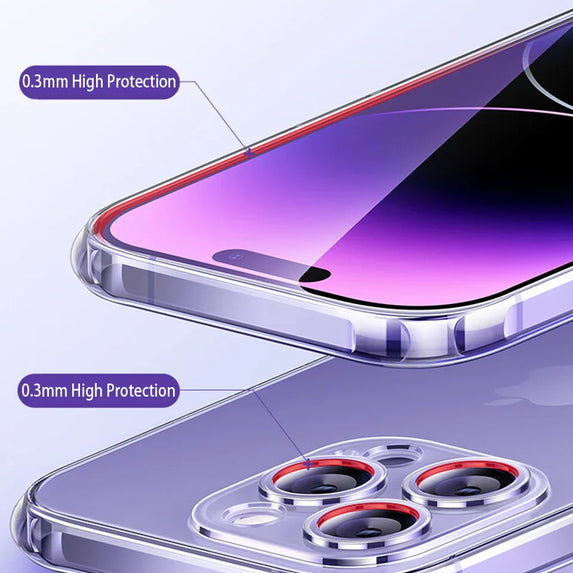 Clear Phone Case For iPhone 14 11 12 13 15 Pro Max Silicone Soft For iPhone XS Max XR X 8 7 6 Plus Transparent Back Cover Case
