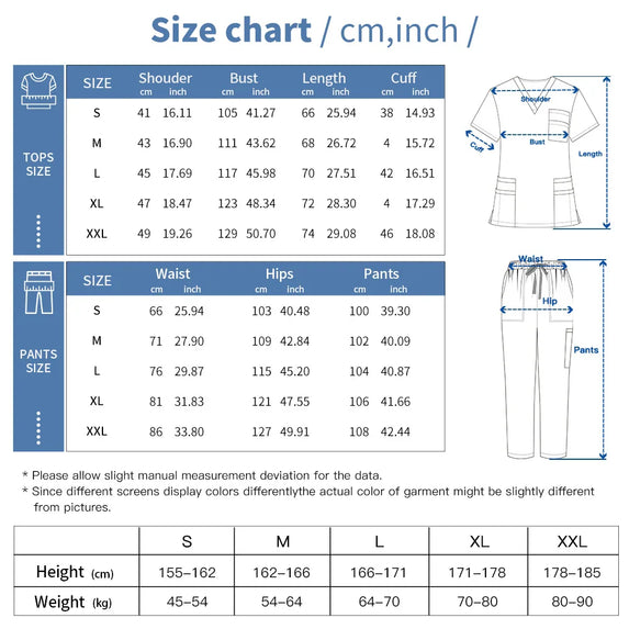 Anti Wrinkle Washable Soft Hospital Uniform Hot Sale Pet Vet Nurse Scrub Set Women Medical Scrubs Sets Women Medical Accessories