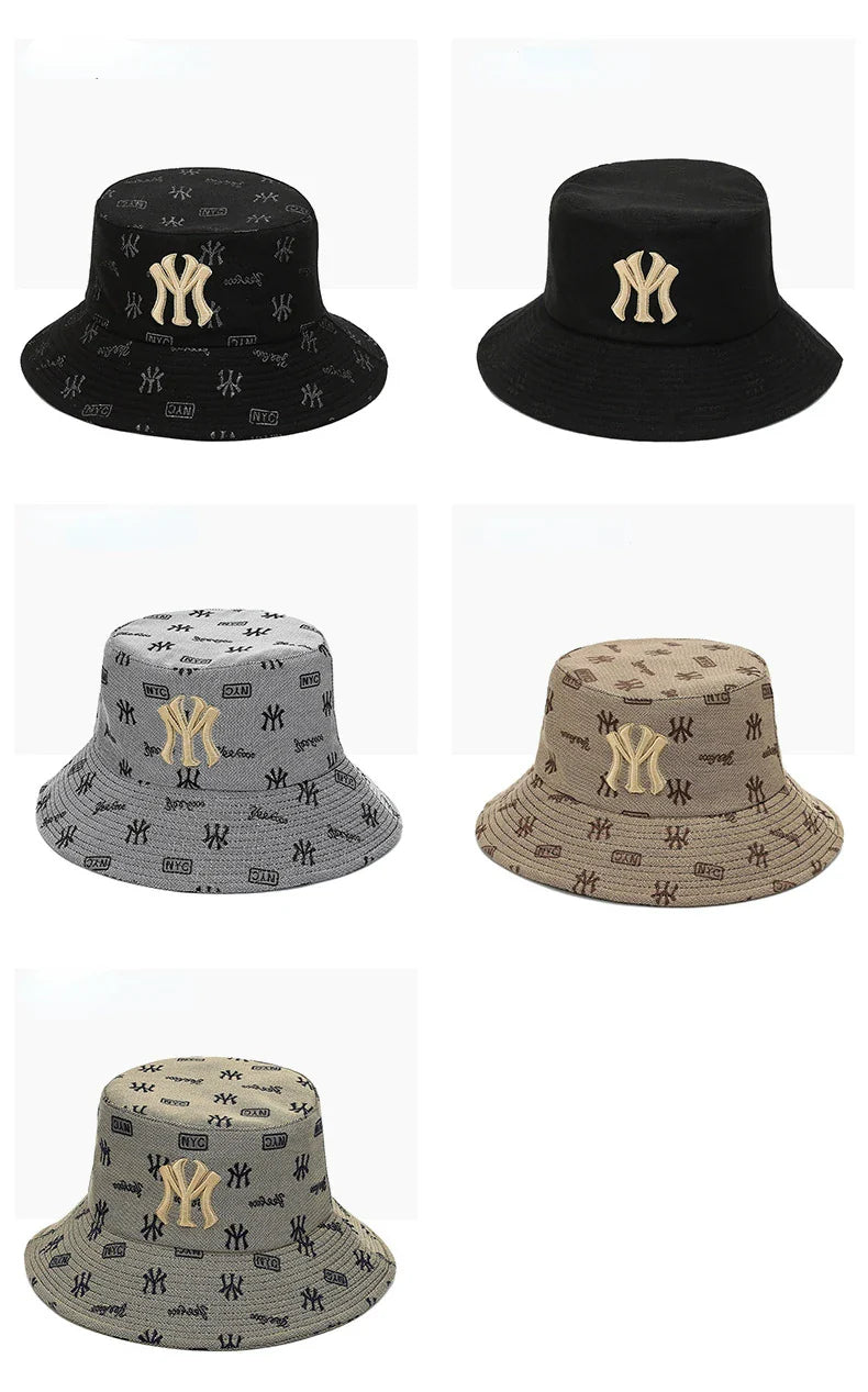 Fashion New High Quality Women Men Bucket Hats Cool Lady Male Panama Fisherman Cap Outdoor Sun Cap Hat For Women Men